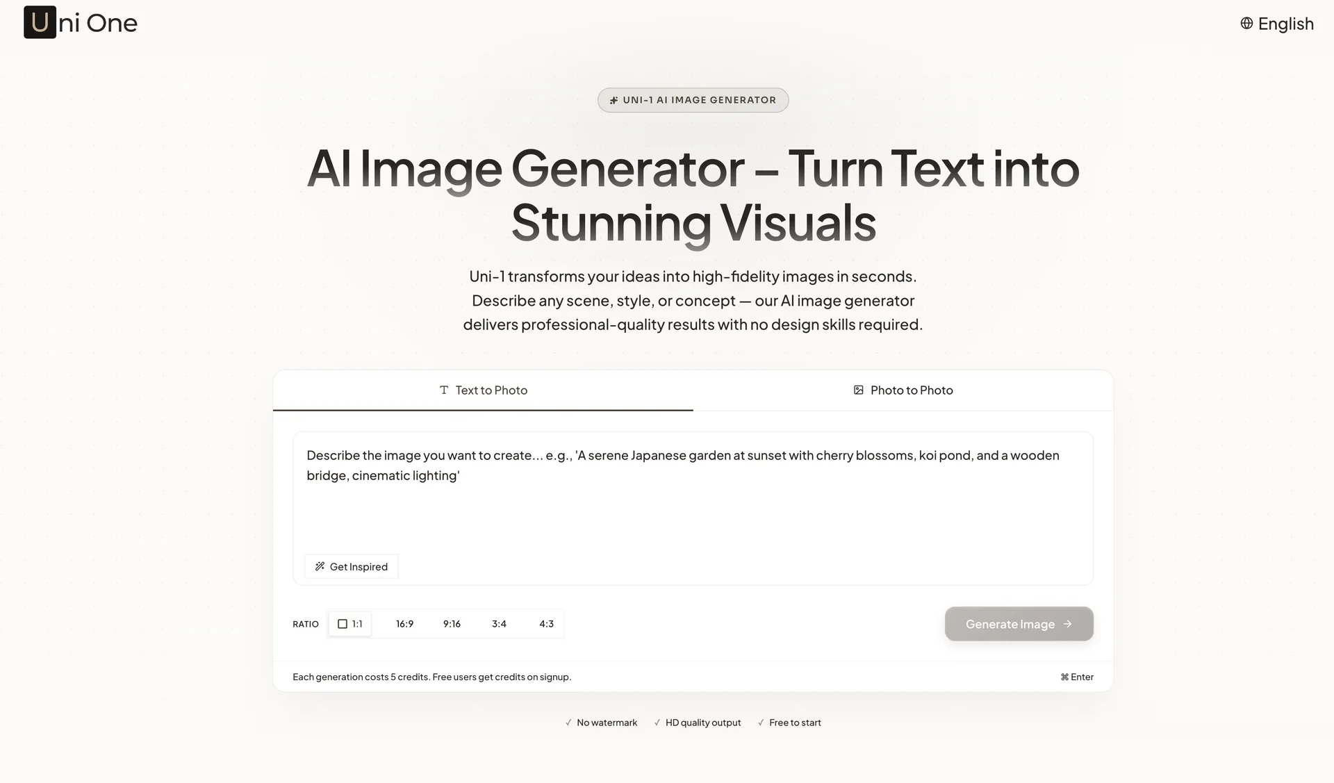 Product screenshot of Uni-1 - AI Image Generator