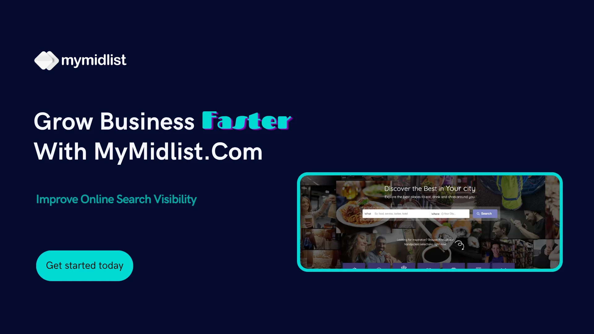 Product screenshot of MyMidlist Business Directory — Tool Directories