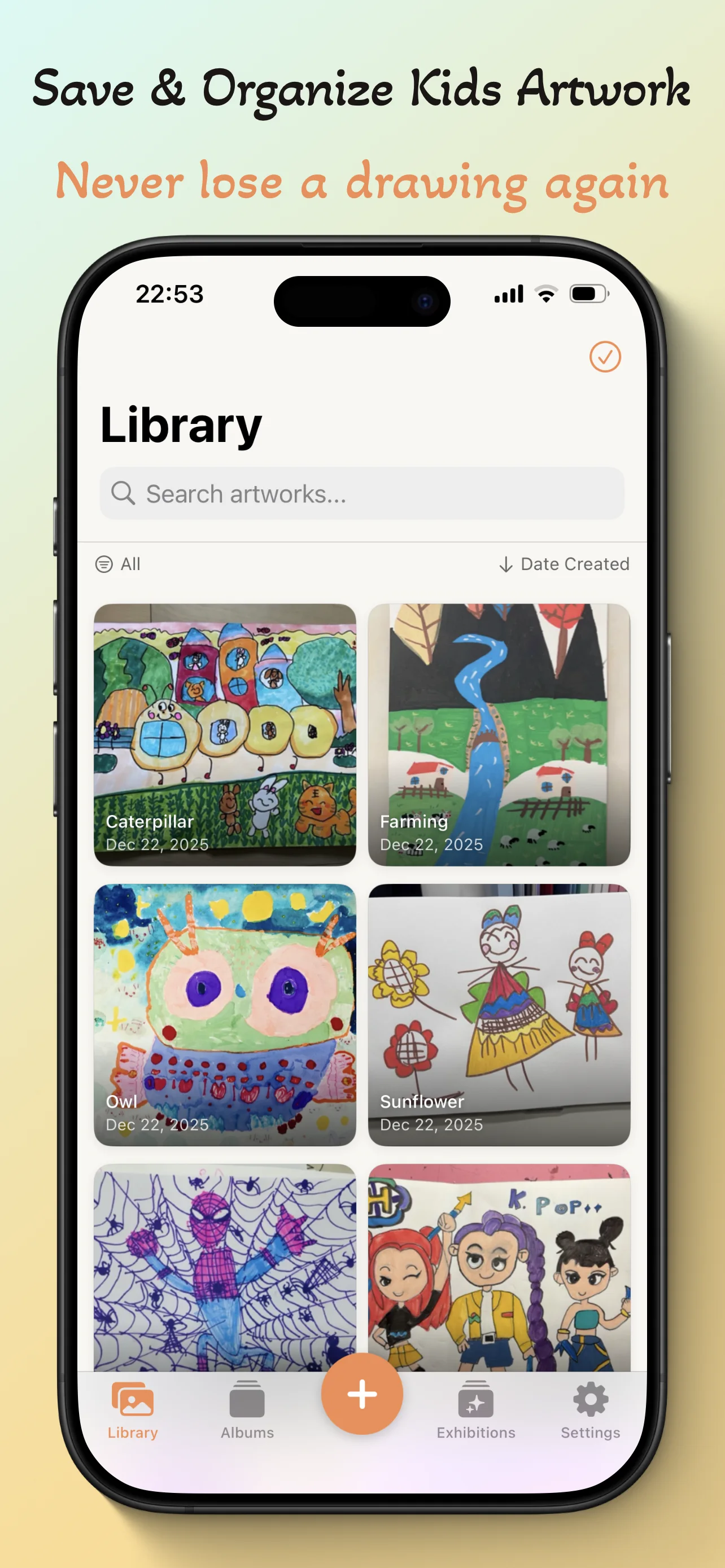 Product screenshot of ArtKeep: Save Kids Art — iOS Apps