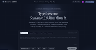 Type the scene. Seedance 2.0 Mini films it. logo