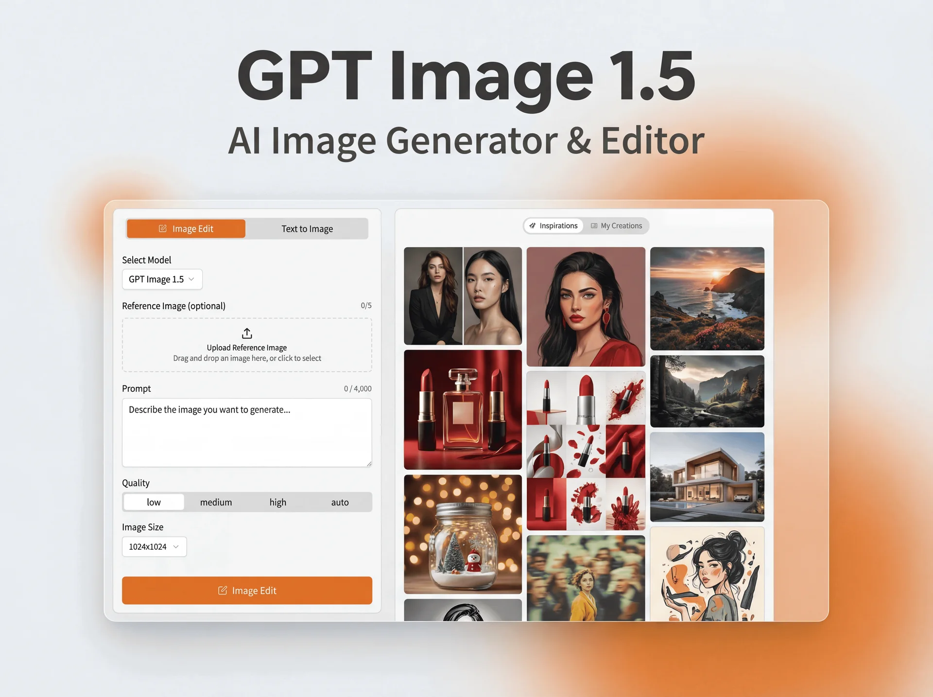 Product screenshot of GPT Image 1.5 — AI Image Generator