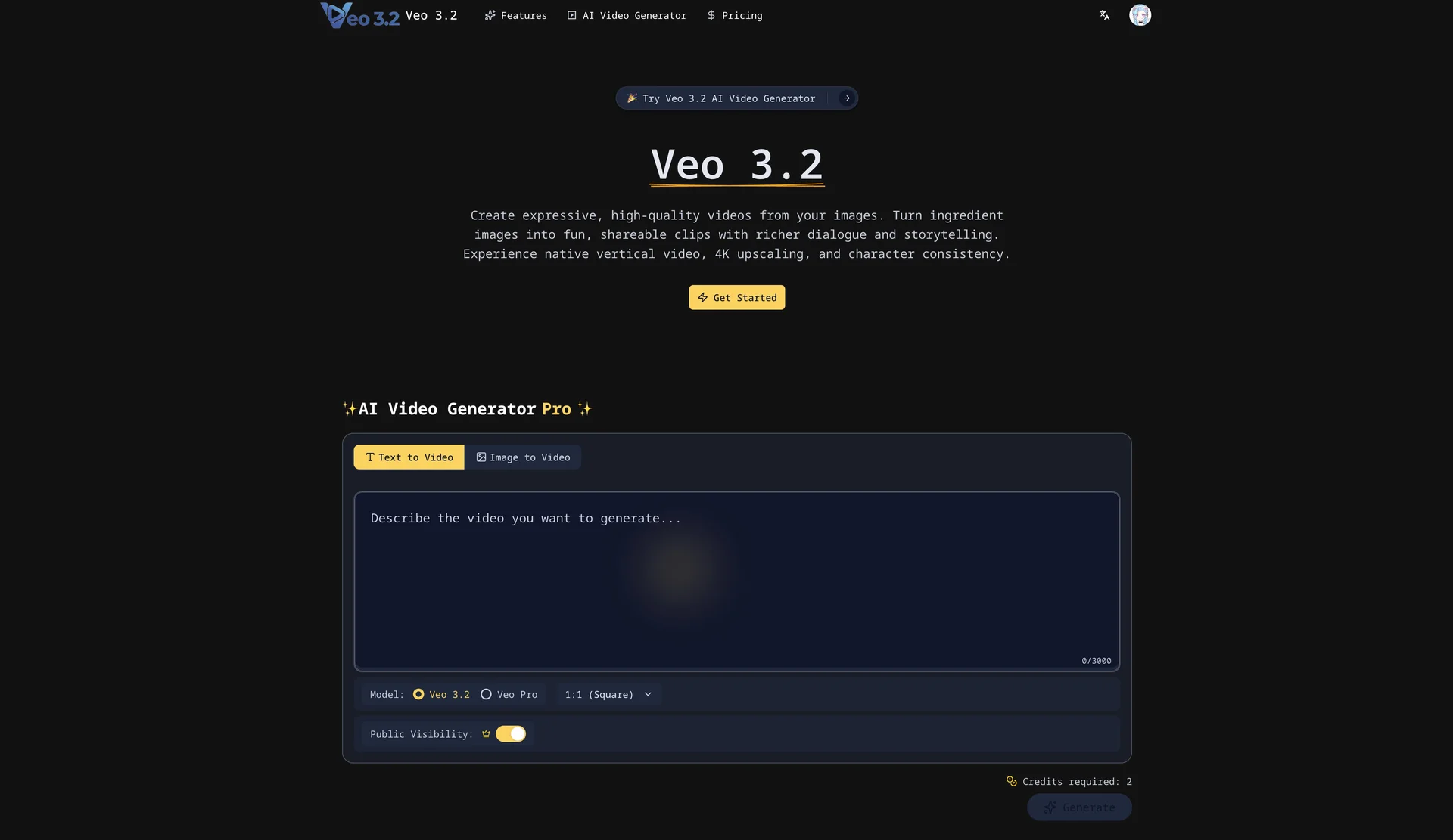 Product screenshot of Veo 3.2 — Design Tools