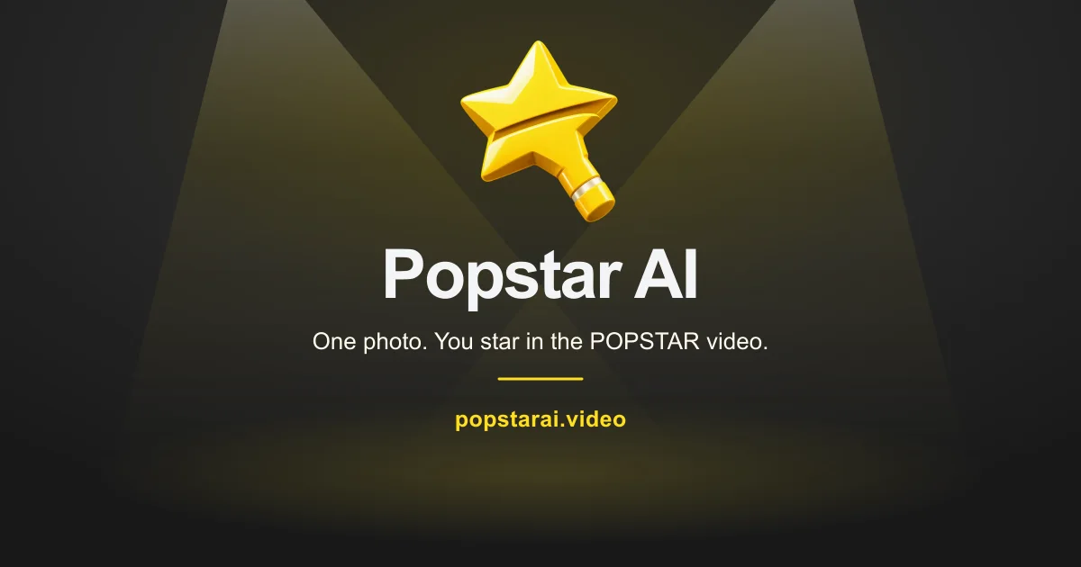 Product screenshot of Popstar AI — Photo-to-Video Tool