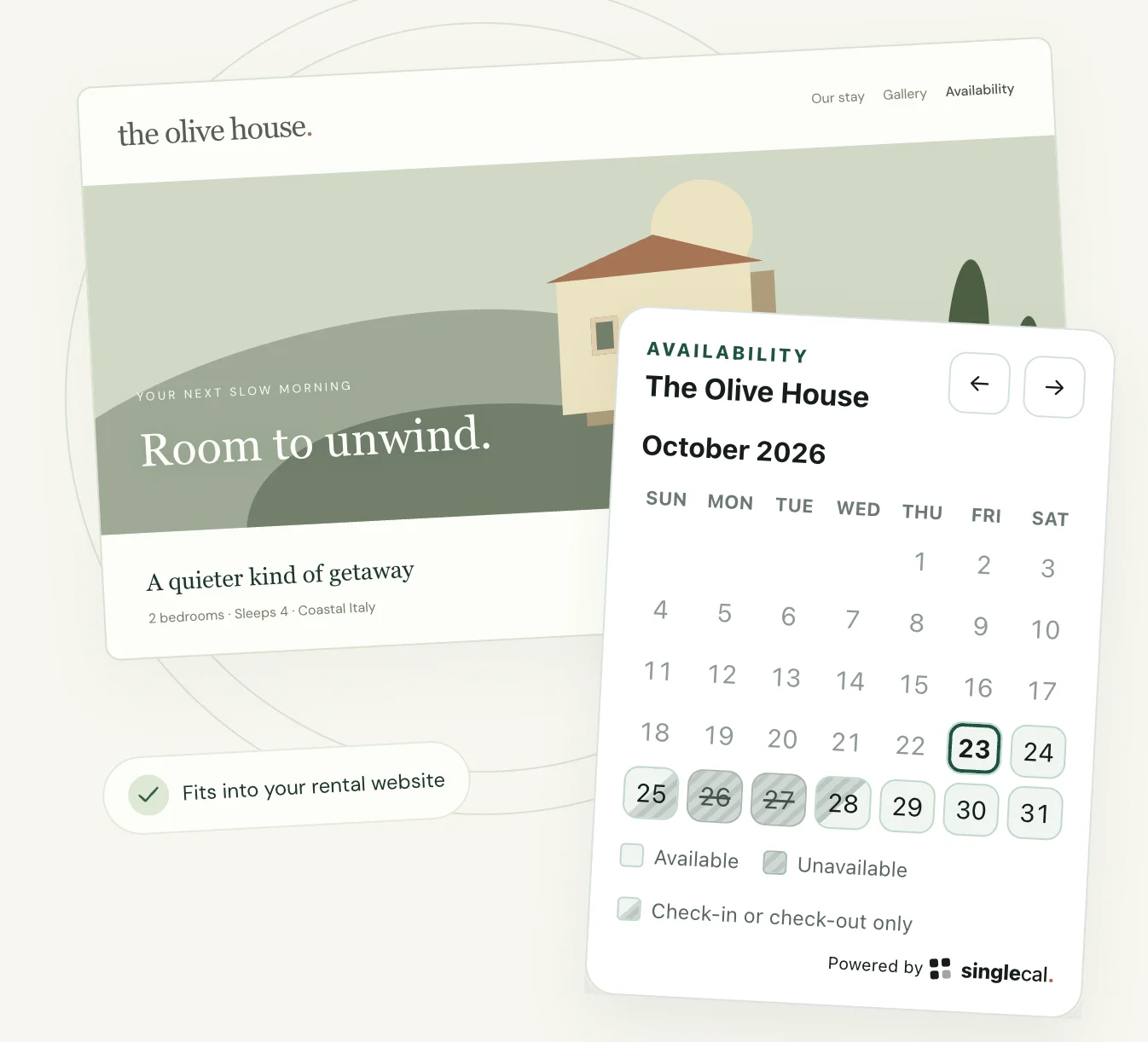 Product screenshot of singlecal — Productivity Tools