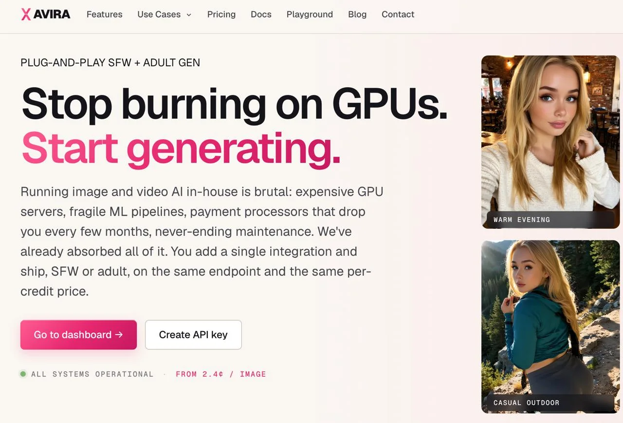 Product screenshot of Xavira AI — AI Image Generator