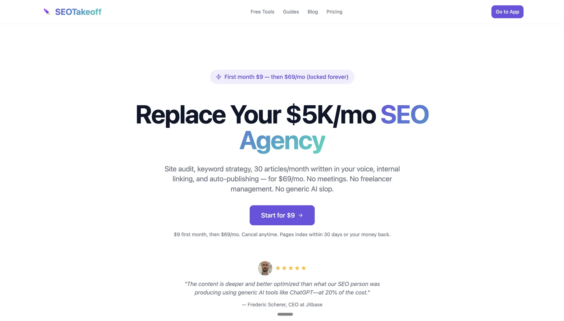 Product screenshot of SEOTakeoff — SEO Tools
