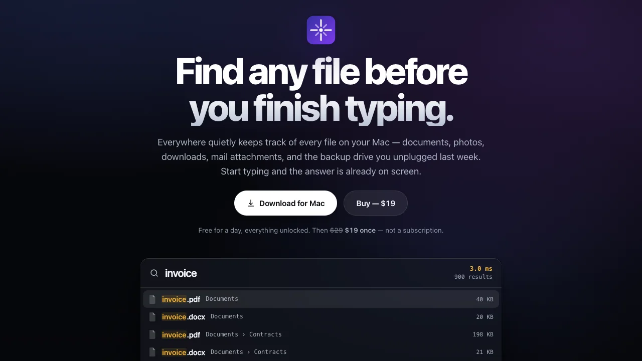 Product screenshot of Everywhere — Productivity Tools