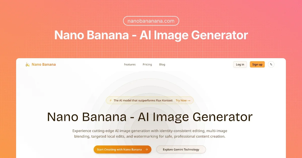 Product screenshot of Nano Banana — AI Image Generator