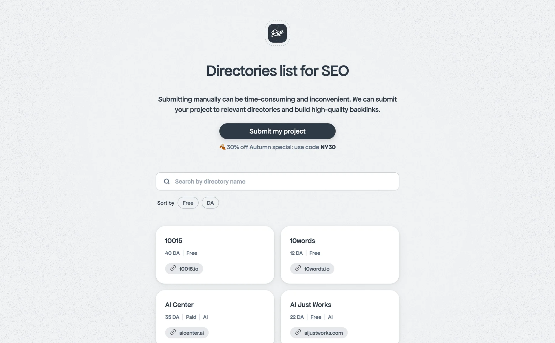 Product screenshot of Refined Seo Directories — Tool Directories