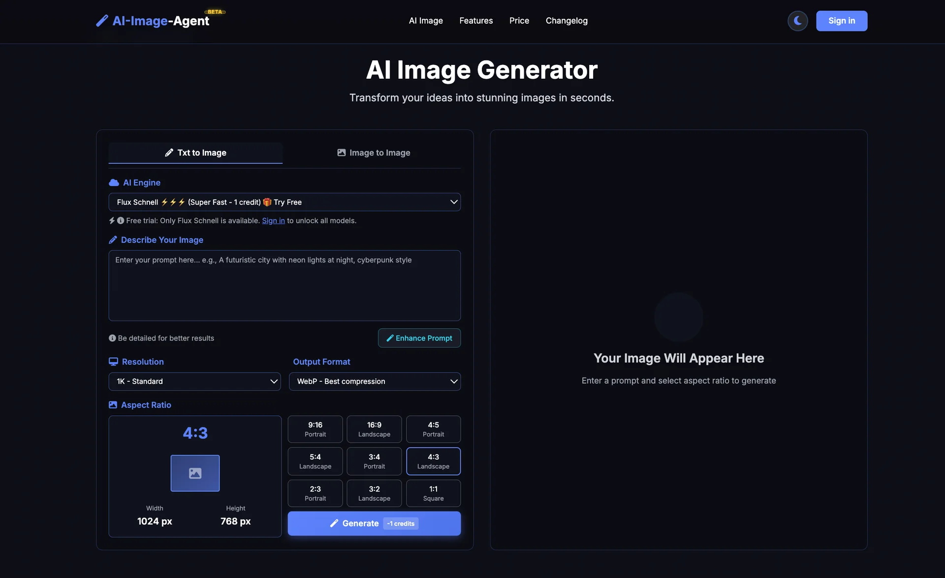 Product screenshot of AI-Image-Agent — AI Agent Tools