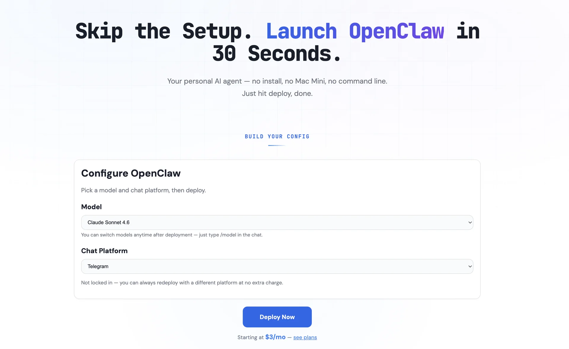 Product screenshot of OpenClaw Launch — AI Tools