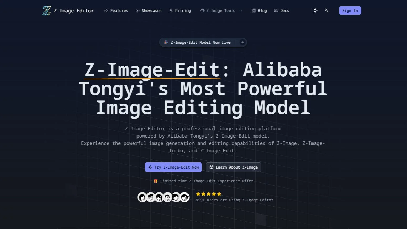 Product screenshot of Z-Image-Edit — Photo Editor