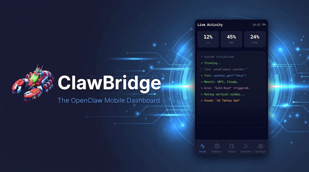 Product screenshot of ClawBridge — AI Agent Tools