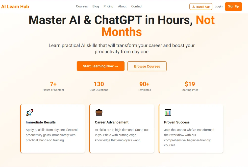 Product screenshot of AILearnHUb.io — Education Tools